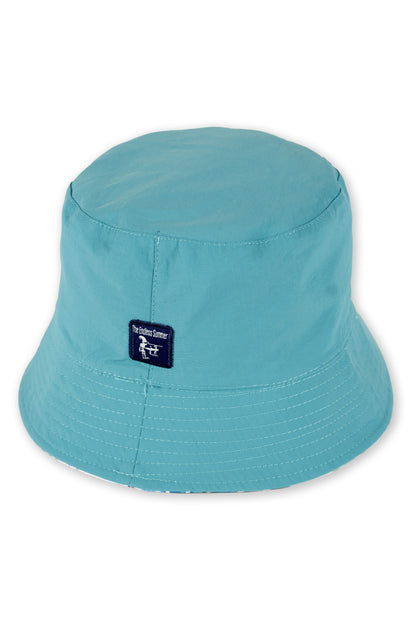 MENS REVERSIBLE BUCKET HAT - FLORAL/TEAL 