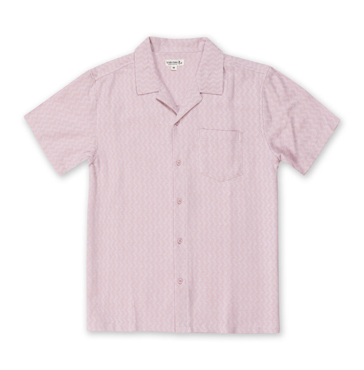 Mens Jacquard Short Sleeve Buttondown