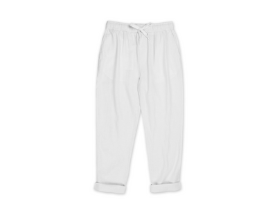 Mens Linen Pant - White