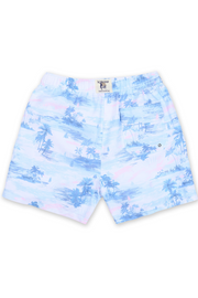 MENS SWIM SHORTS W/ SCENIC PRINT - MULTI