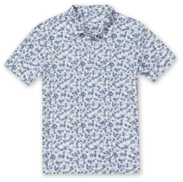 Mens Performance Printed Pique Polo