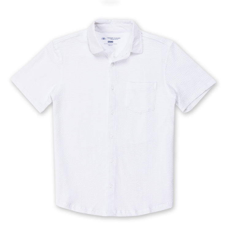 Mens Performance Seersucker Buttondown