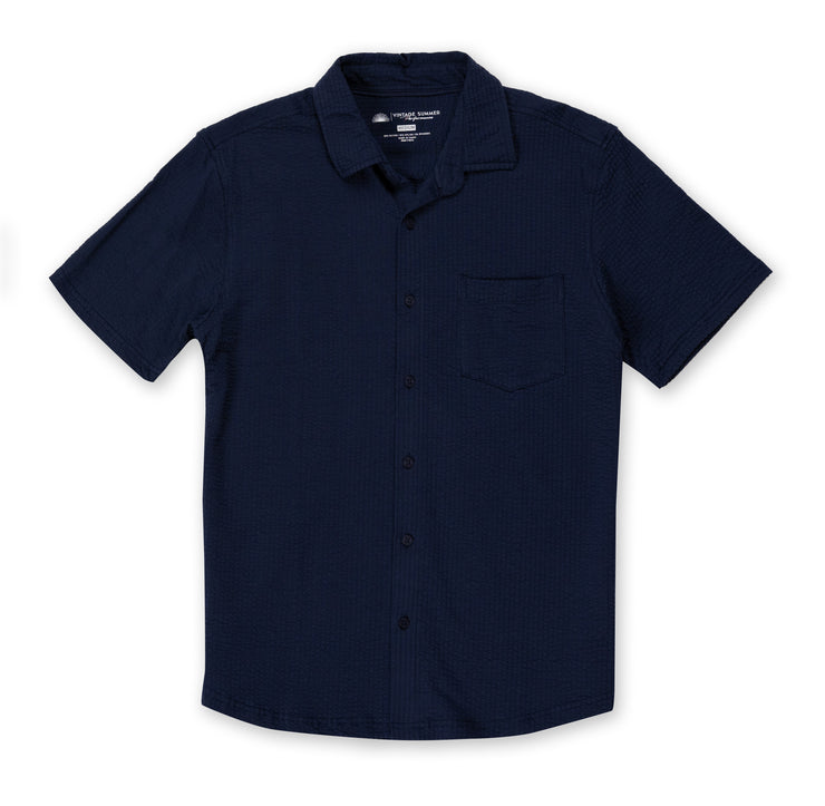 Mens Performance Seersucker Buttondown