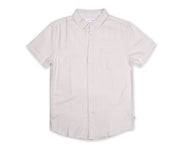 Mens Short Sleeve Linen Buttondown - Sand