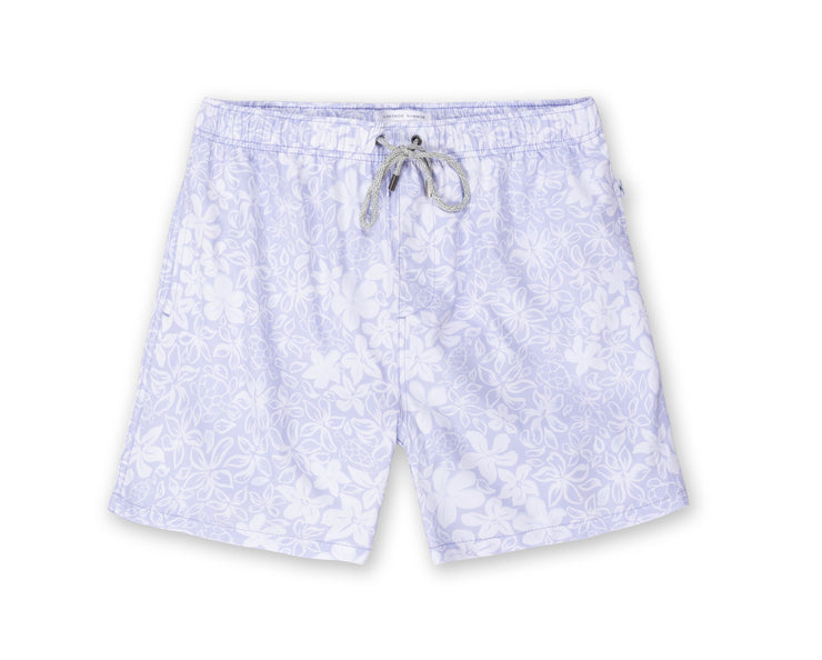 Mens Printed Swim Shorts - Violet