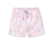 Mens Printed Swim Shorts - Pink