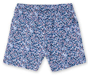 Mens Printed Swim Shorts - Navy