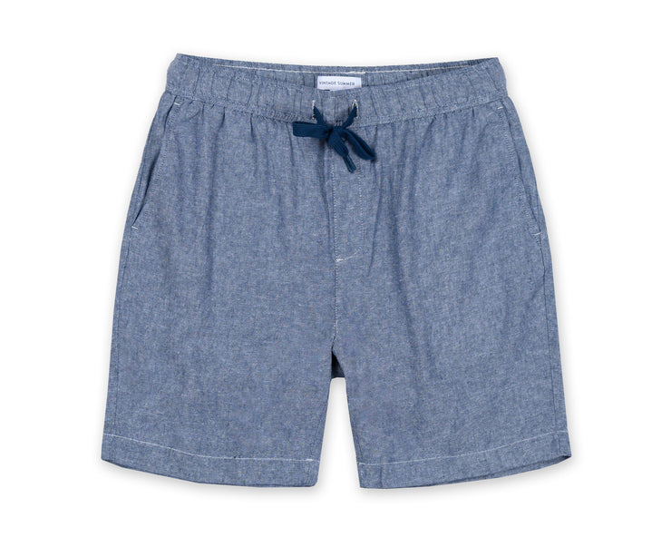 Mens Linen Short - Navy