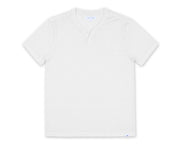 Mens Short Sleeve Beach Notch Tee - White