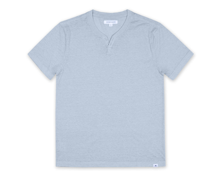 Mens Short Sleeve Beach Notch Tee - Blue