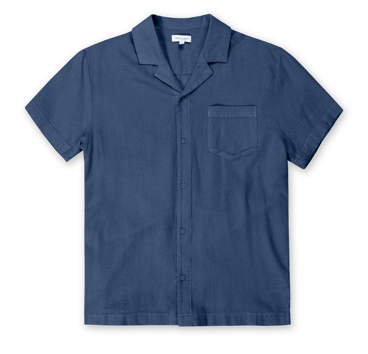 Mens Lightweight Basket Weave Camp Shirt