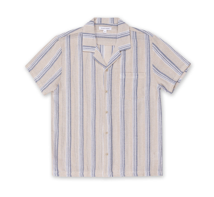 Mens Basket Weave Camp Shirt