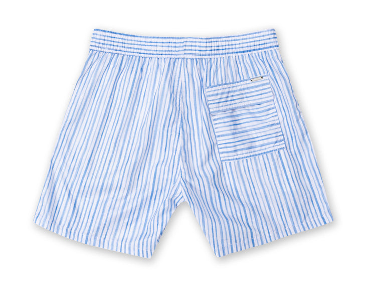 Mens Printed Swim Shorts - Blue