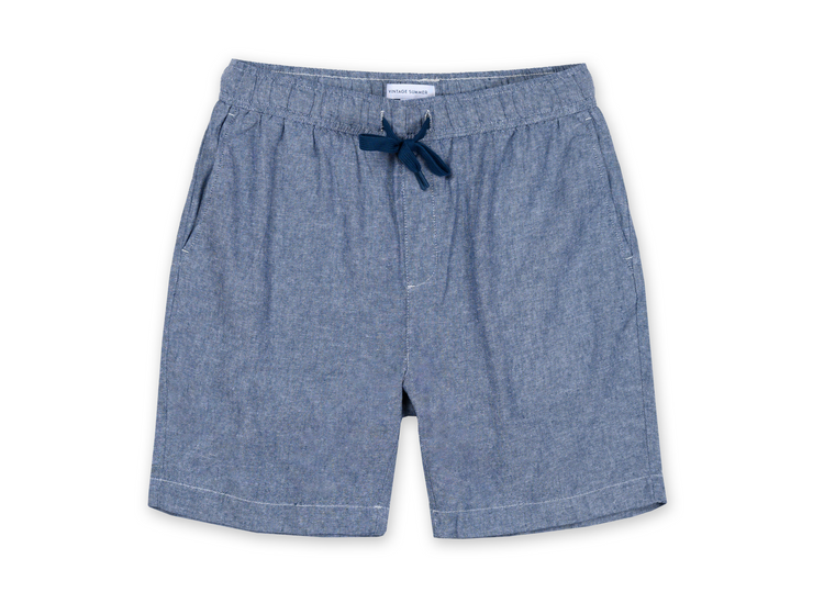 Mens Linen Short - Navy