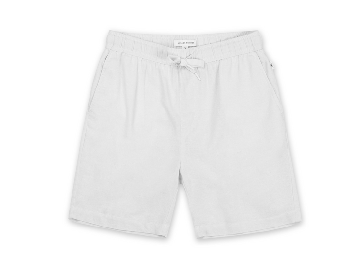 Mens Linen Short - White