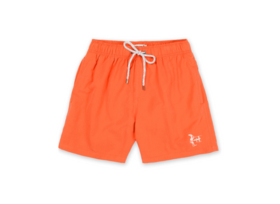 MENS SOLID SWIM SHORTS - ORANGE