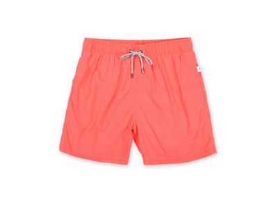 MENS VINTAGE WASH SWIM SHORTS - ORANGE