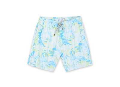 MENS SWIM SHORTS W/ POP COLOR TROPICAL PRINT - MULTI