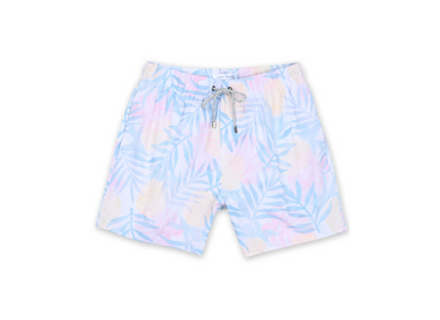 MENS SWIM SHORTS W/ TROPICAL PINEAPPLE PRINT - MULTI