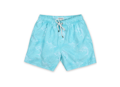 MENS SWIM SHORTS W/ CAMO MARLIN PRINT - MINT