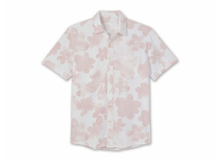 Men's Printed Short Sleeve Buttondown