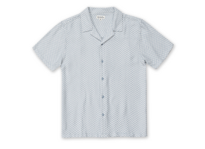 Mens Jacquard Short Sleeve Buttondown