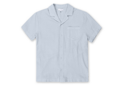 Mens Lightweight Basket Weave Camp Shirt