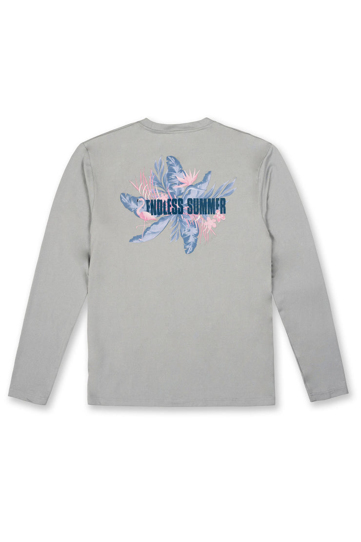 BOYS LONG SLEEVE SUNSHIRT - HEATHER GREY