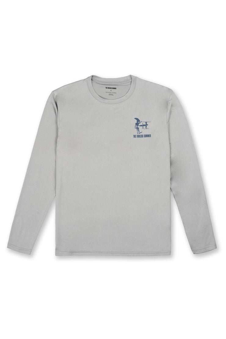 BOYS LONG SLEEVE SUNSHIRT - HEATHER GREY