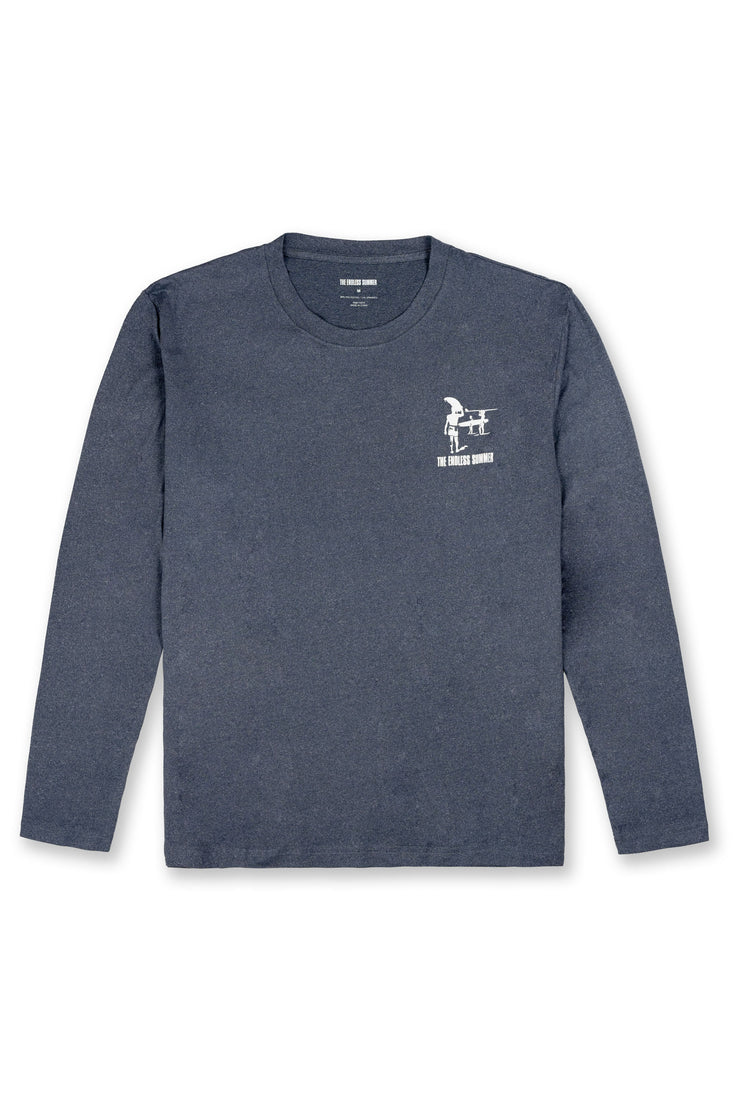 BOYS LONG SLEEVE SUNSHIRT - NAVY