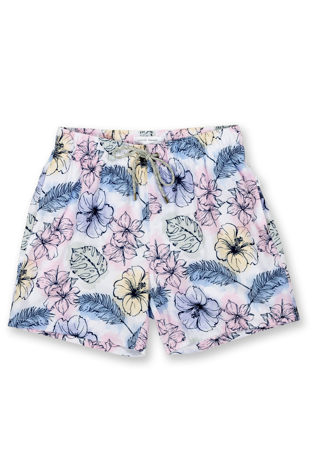 BOYS SWIM SHORTS W FLORAL PRINT MULTI VintageSummerSwimwear